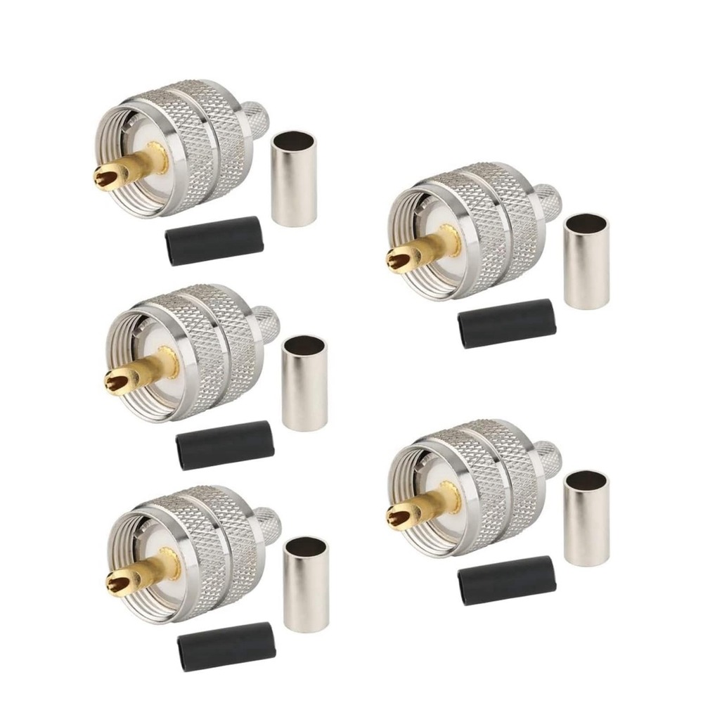 Whisary UHF Male PL259 Plug Crimp Connecor for LMR240